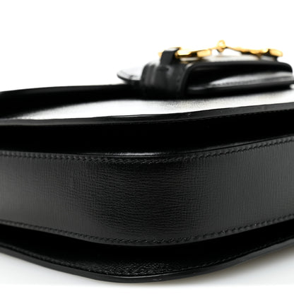 Gucci Azalea Calfskin Horsebit 1955 Shoulder Bag Black 9 of 10