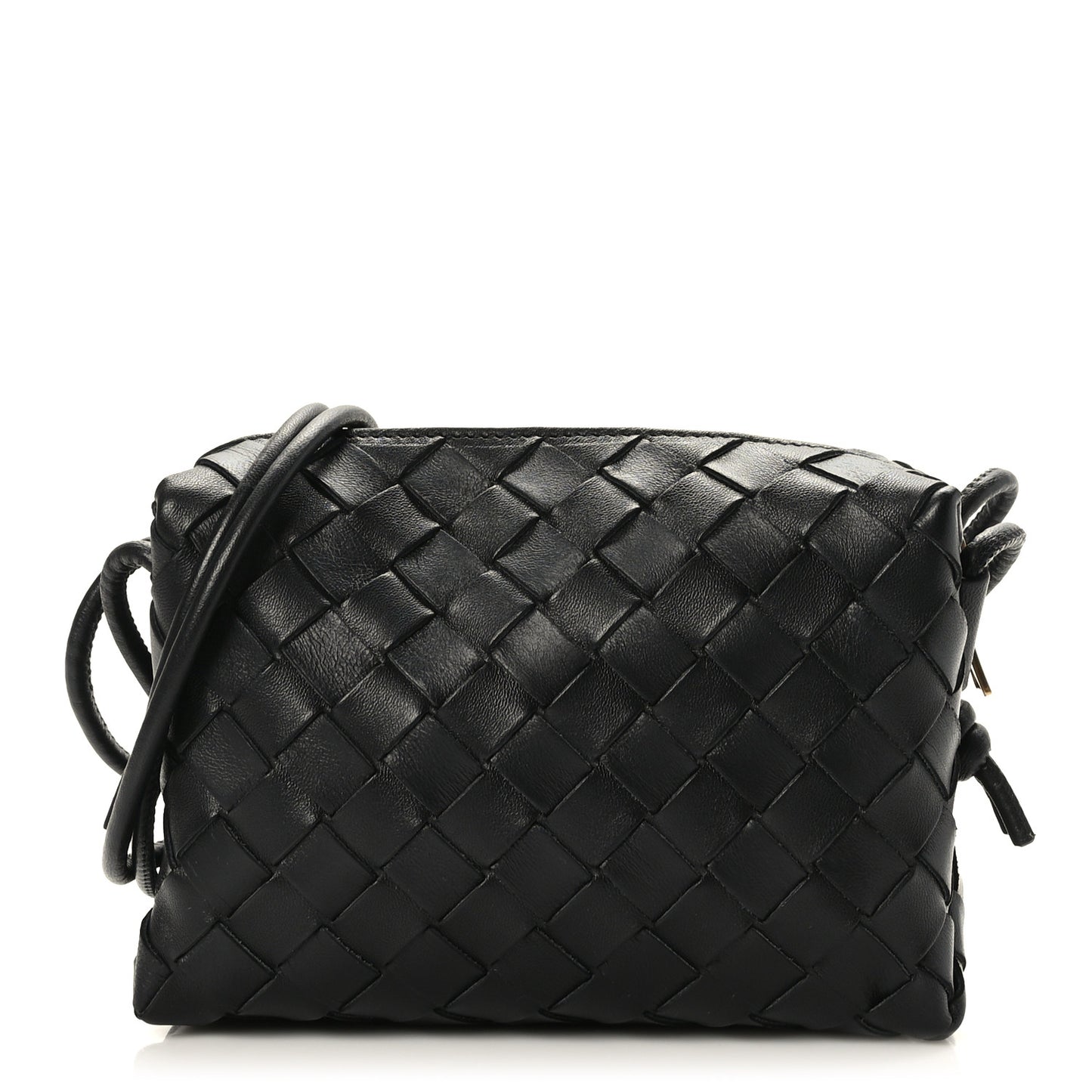 Nappa Intrecciato Mini Loop Camera Bag Black