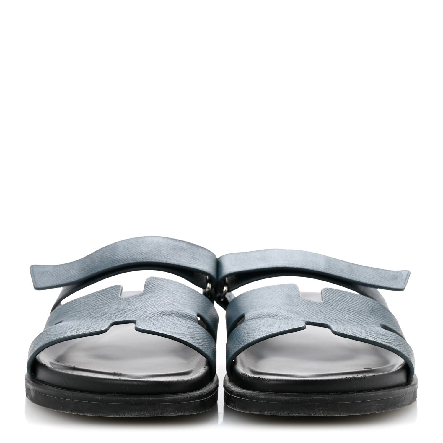 Hermes Epsom Mens Chypre Sandals 43 Bleu Canard 3 of 12