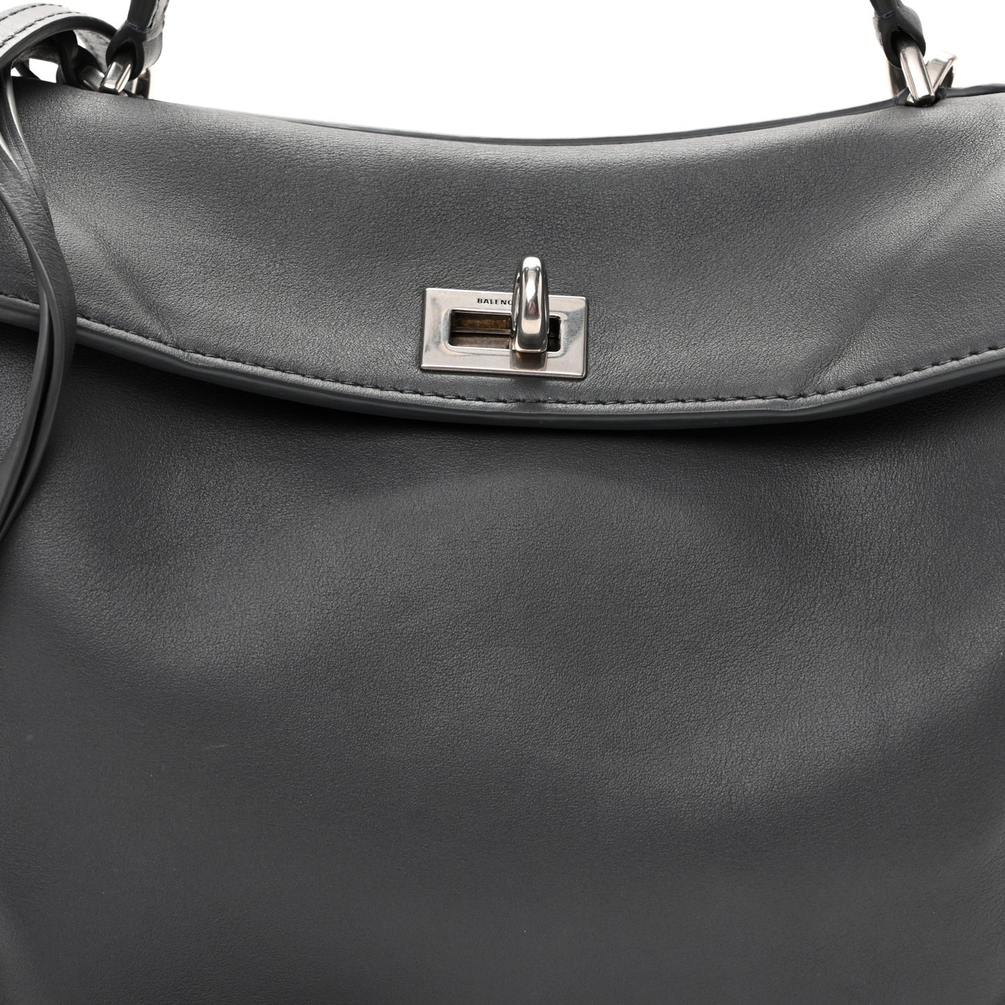 Natural Smooth Calfskin Mini Rodeo Top Handle Handbag Grey