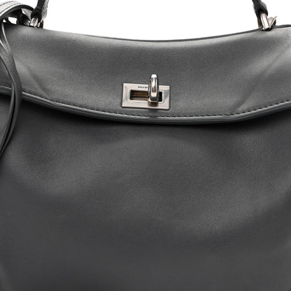 Balenciaga Natural Smooth Calfskin Mini Rodeo Top Handle Handbag Grey 7 of 9