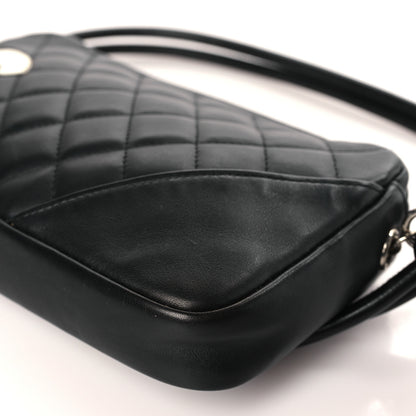 Chanel Calfskin Quilted Cambon Pochette Black White 9 of 9