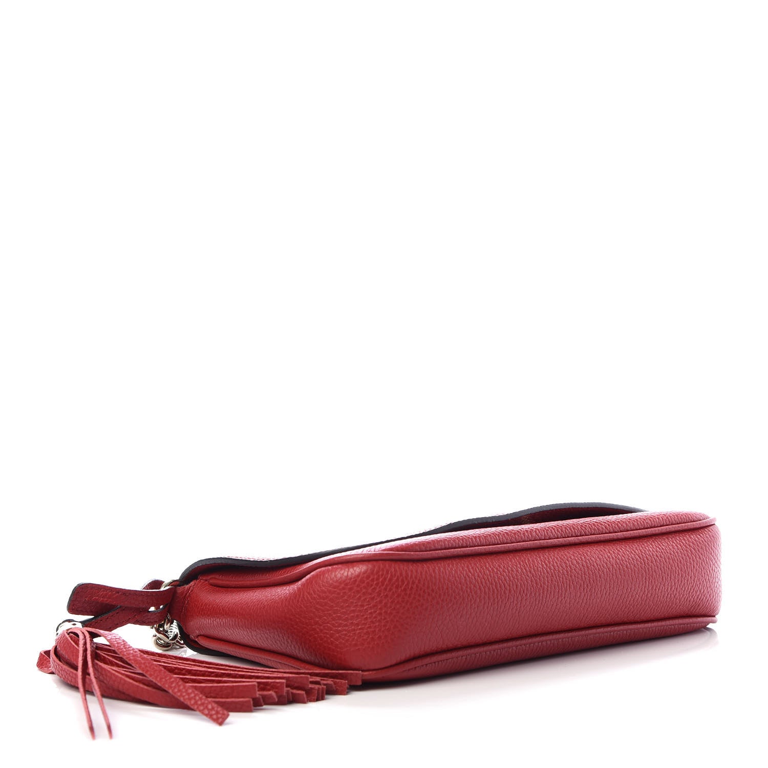 Gucci Pebbled Calfskin Medium Soho Flap Crossbody Vibrant Red 4 of 11