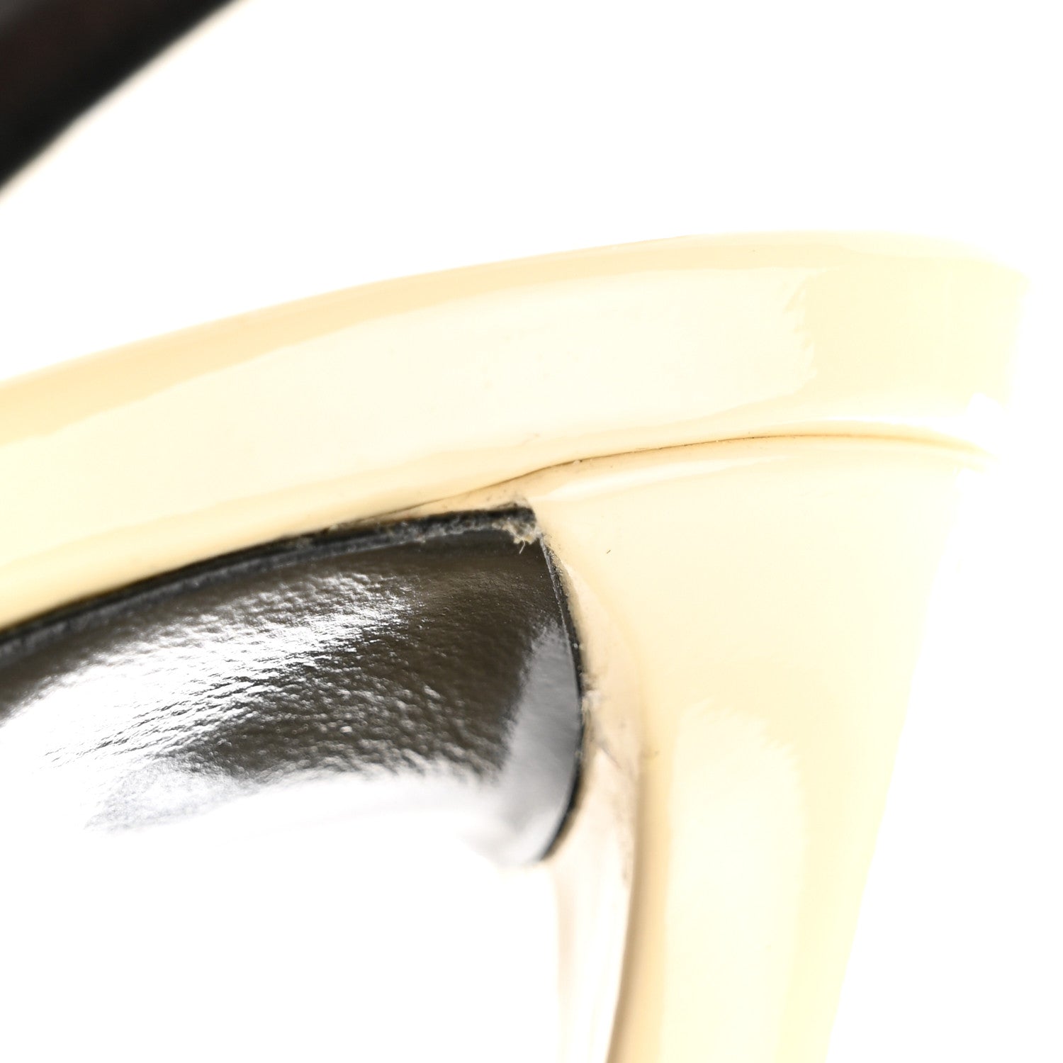 Saint Laurent Patent Amy Sandals 38 Pearl 10 of 15