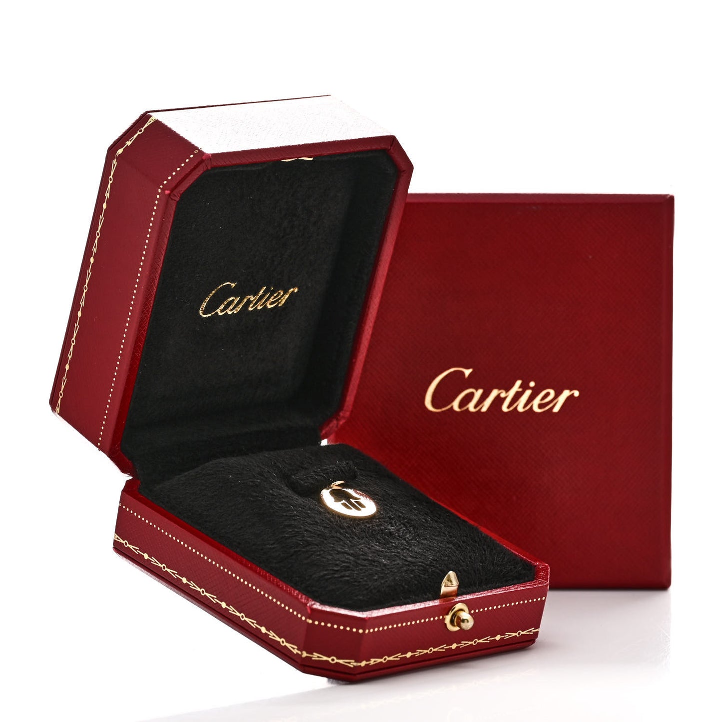 18K Yellow Gold Hand of Fatima Symbol Pendant