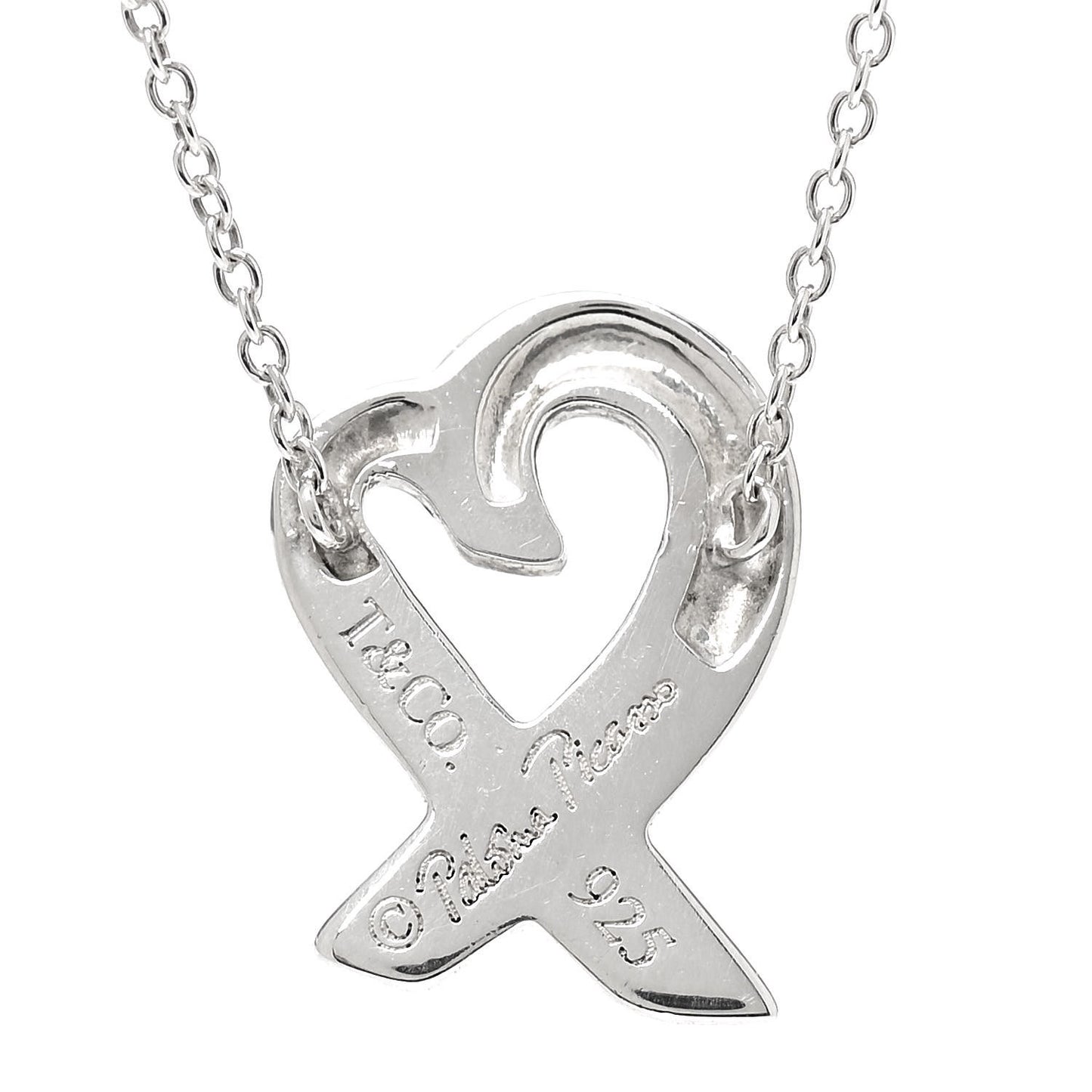 Sterling Silver Small Paloma Picasso Loving Heart Pendant Necklace
