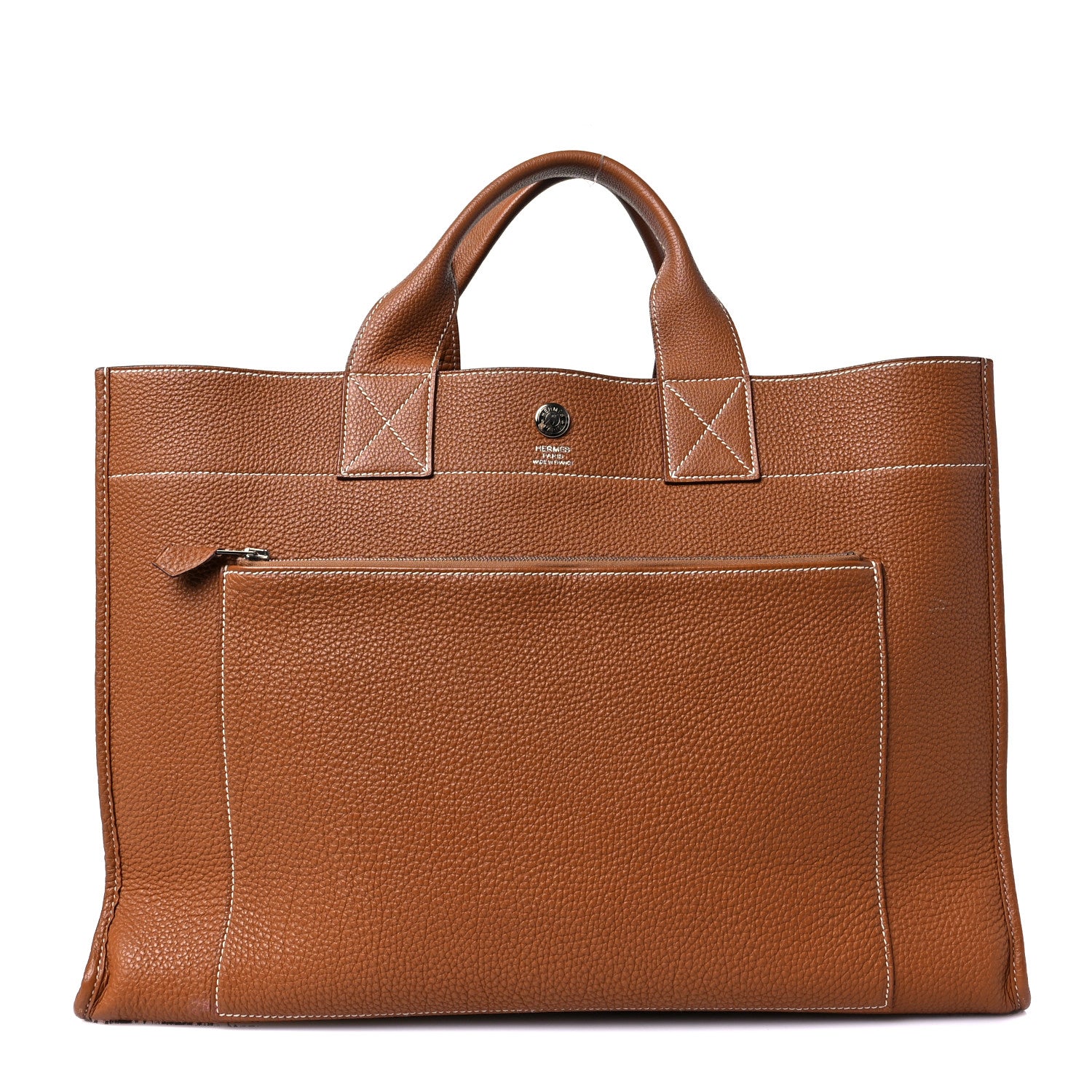 Hermes Togo Front Pocket Tote Gold 1 of 7