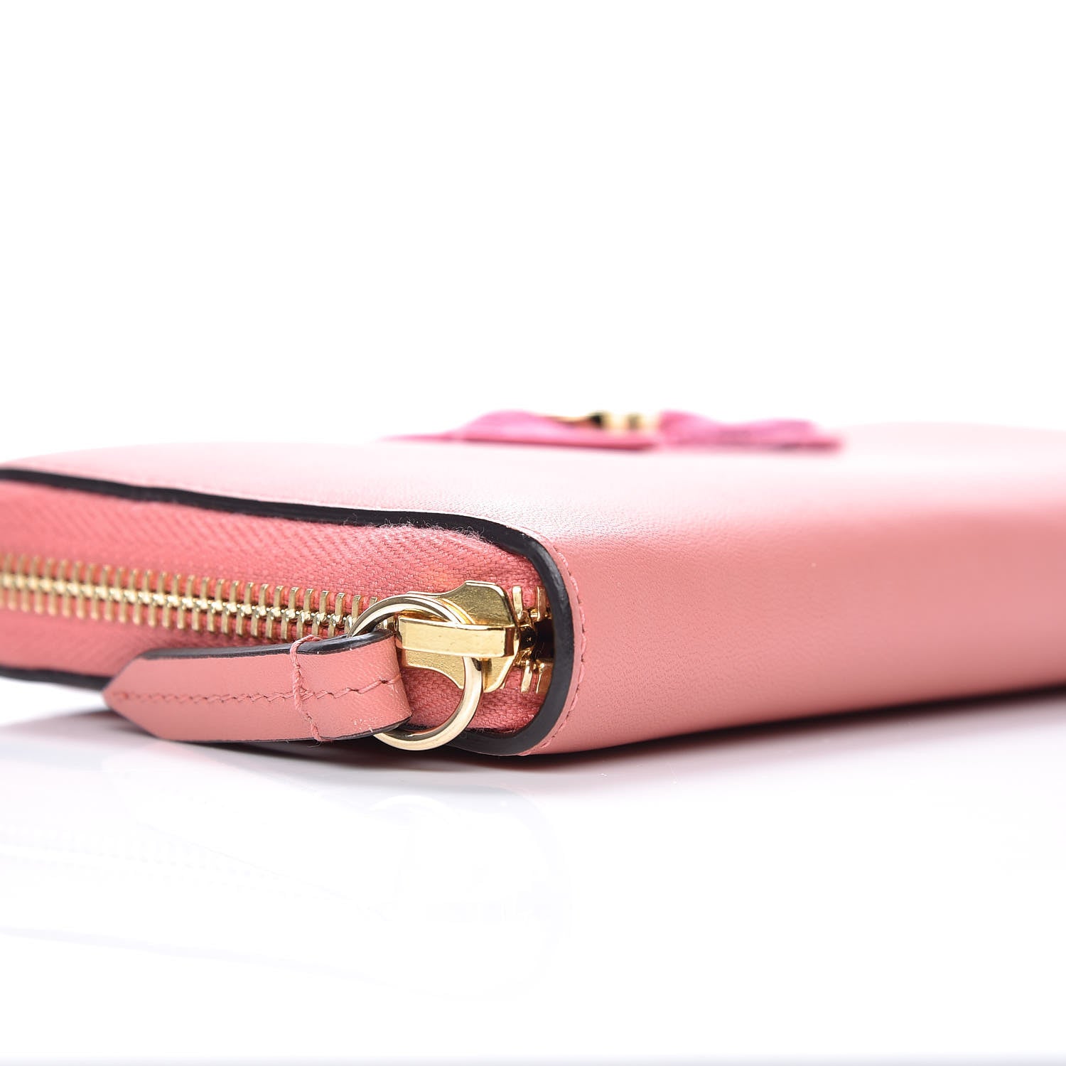 Gucci Lambskin GG Bow Zip Around Wallet Light Pink 9 of 11
