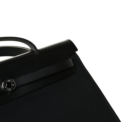 Hermes Military Toile Vache Hunter Herbag Zip PM 31 Black 13 of 14