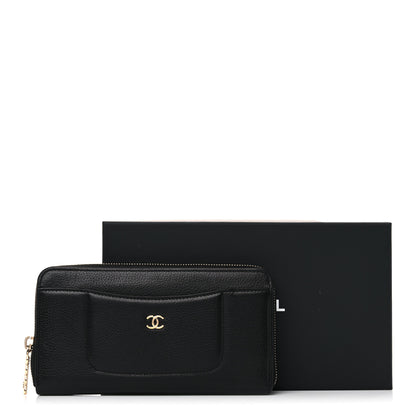 Chanel Grained Calfskin Neo Executive Zip Around Wallet Black 9 of 9