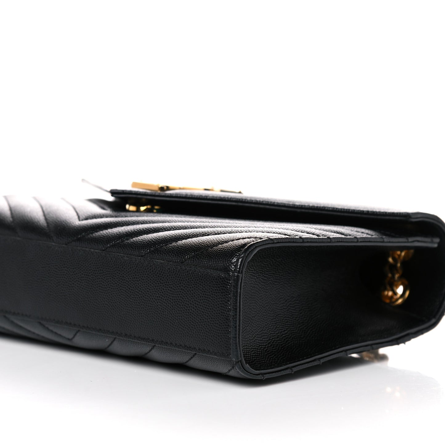 Grain De Poudre Matelasse Chevron Medium Monogram Satchel Black