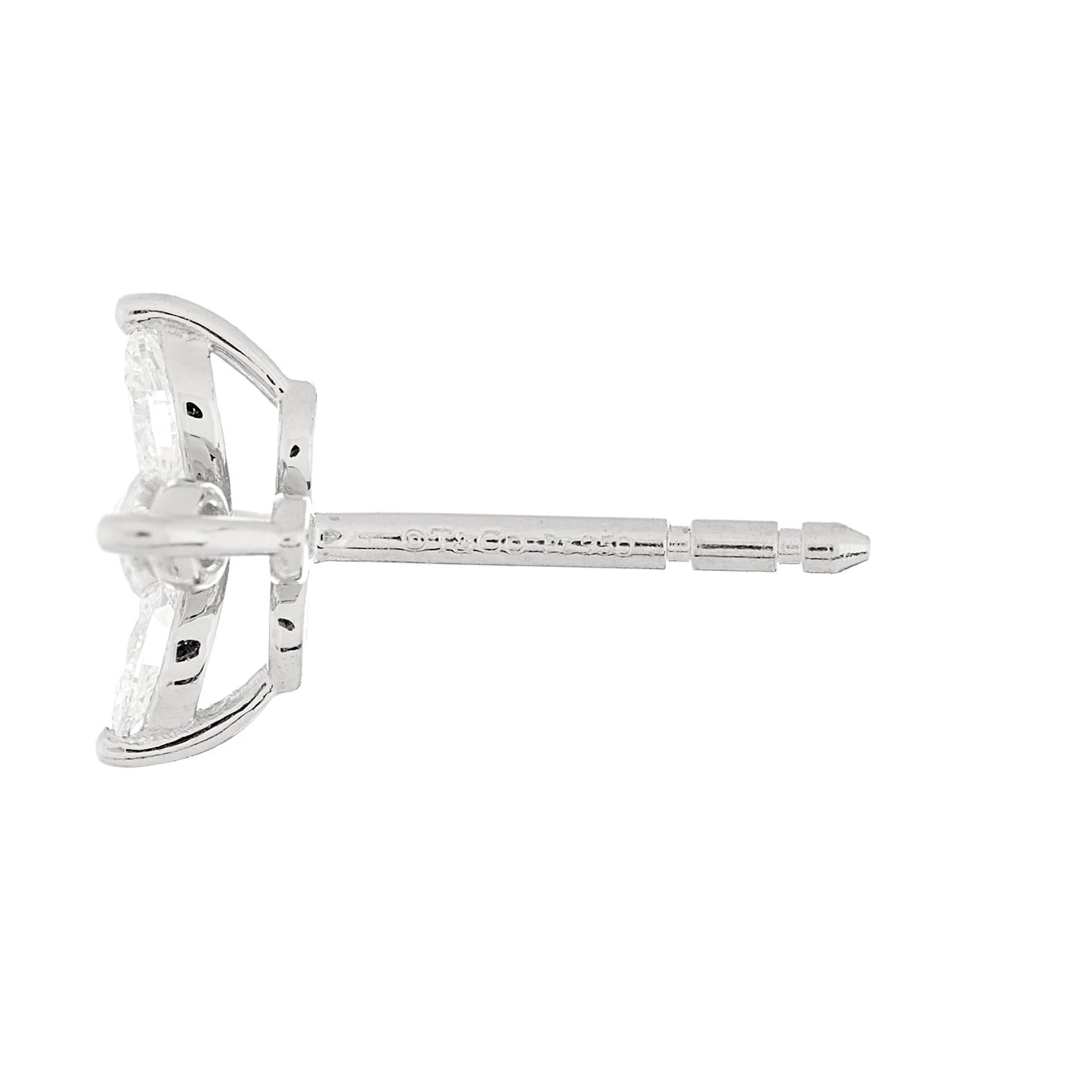 Platinum Diamond .64ct Small Victoria Earrings