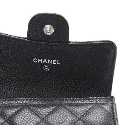 Chanel Caviar Quilted Flap Card Holder Wallet Black 6 of 9