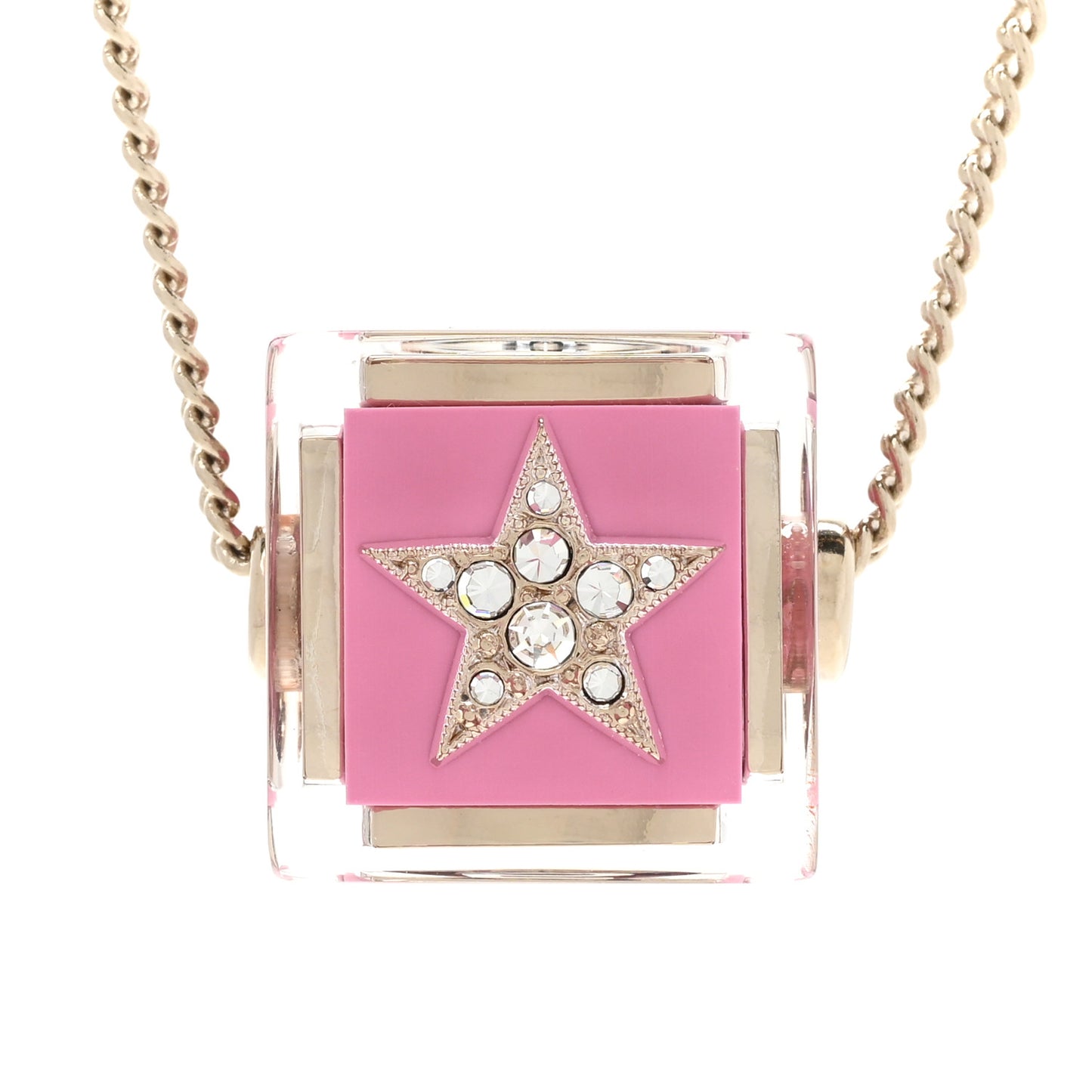 Resin CC Cube Choker Gold Pink Gold