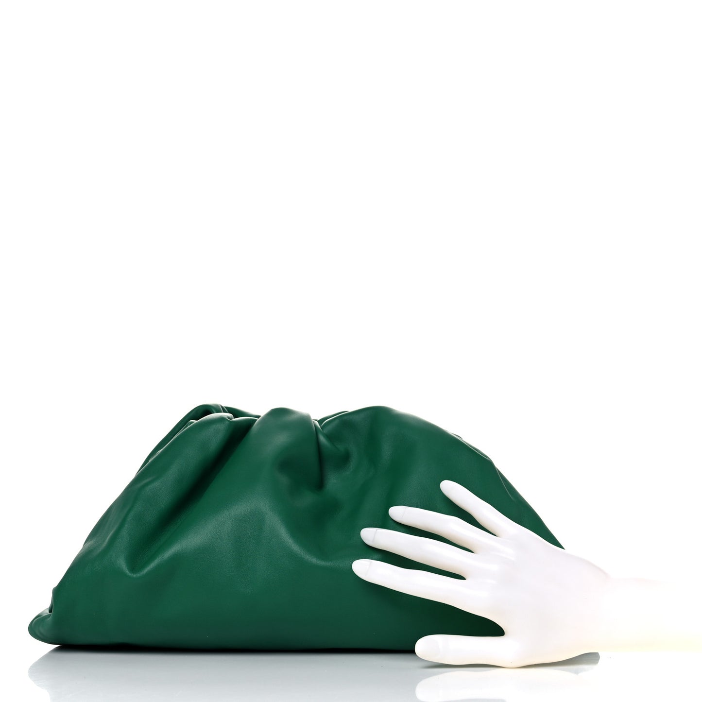 Smooth Butter Calf The Pouch Oversized Clutch Racing Green