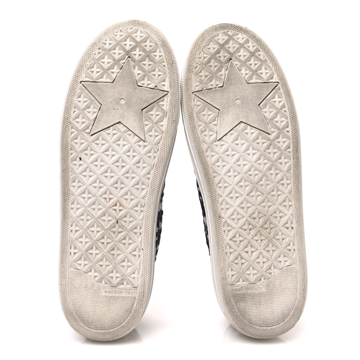 Christian Dior Canvas Oblique Embroidered Womens Solar Slip On Sneakers 40 Deep Blue 7 of 10