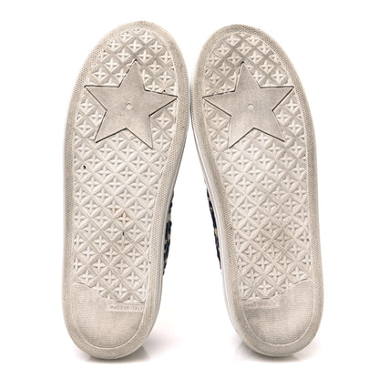 Christian Dior Canvas Oblique Embroidered Womens Solar Slip On Sneakers 40 Deep Blue 7 of 10