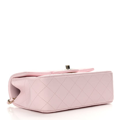 Chanel Lambskin Quilted Mini Top Handle Rectangular Flap Light Pink 4 of 11