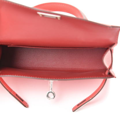 Hermes Epsom Mini Kelly Sellier 20 Rose Jaipur Rouge Vif 4 of 10