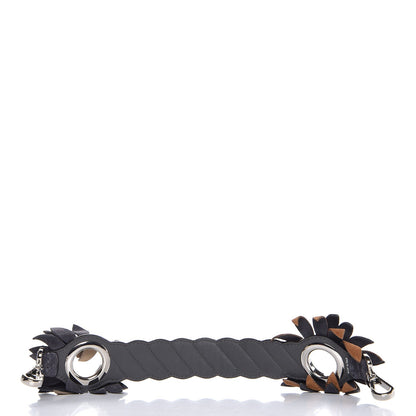 Fendi Suede Calfskin Mini Flower Strap You Dark Grey 2 of 4