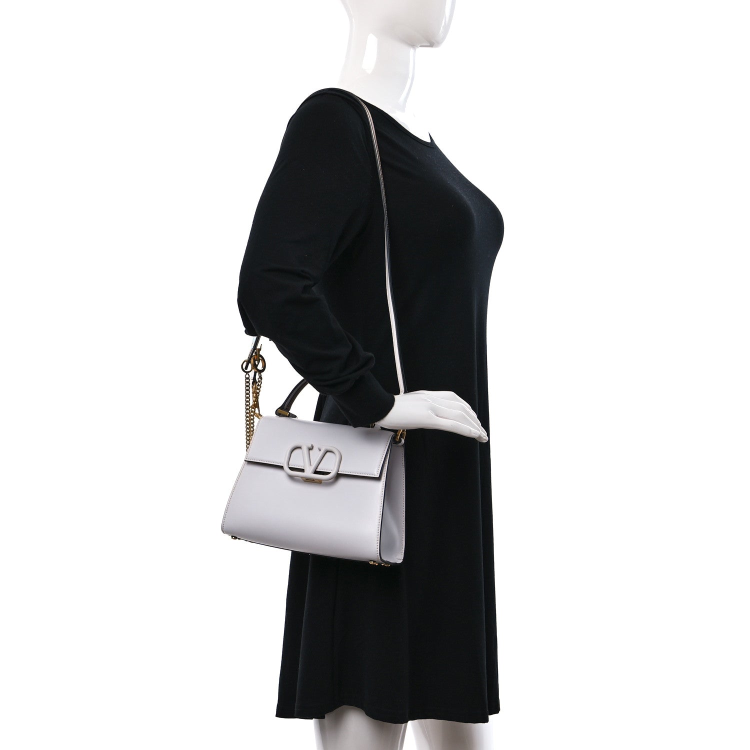 Valentino Garavani Calfskin Small VSling Top Handle Bag White 2 of 10