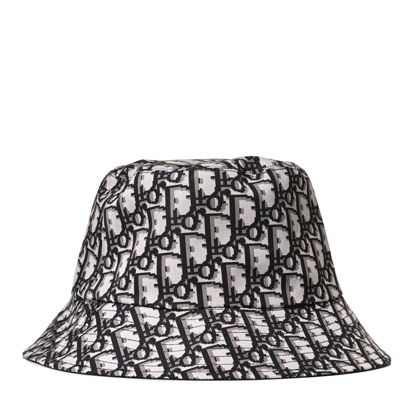 Polyester Cotton Oblique Teddy-D Brim Bucket Hat 57 Black