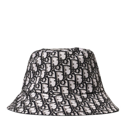 Christian Dior Polyester Cotton Oblique Teddy-D Brim Bucket Hat 57 Black 2 of 9