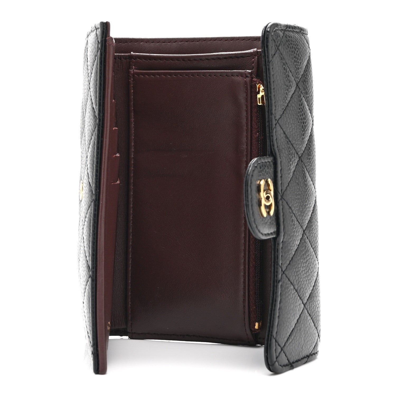 Chanel Caviar Quilted Medium Flap Wallet Black 5 of 12