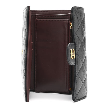 Chanel Caviar Quilted Medium Flap Wallet Black 5 of 12