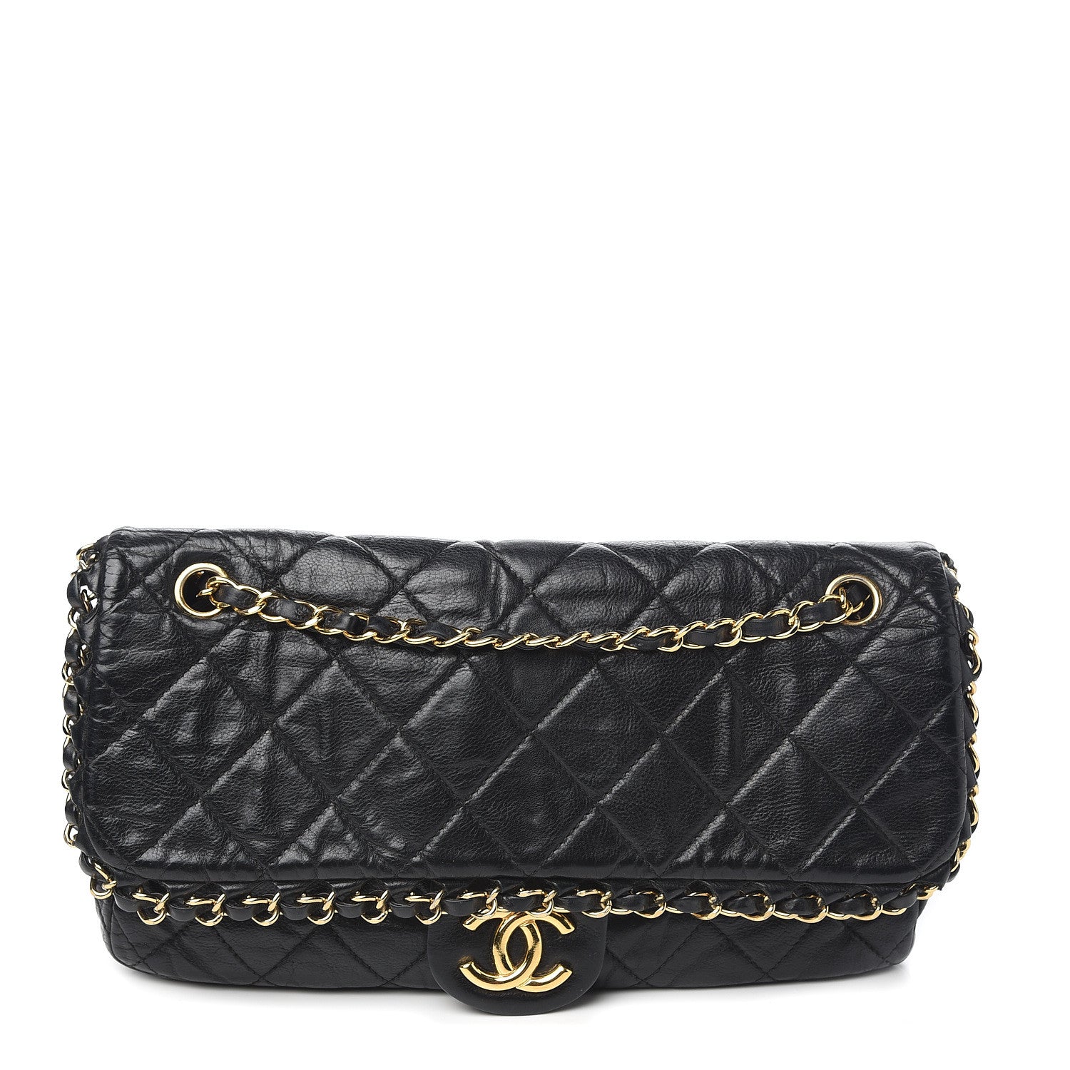 Chanel Calfskin Quilted Medium Chain Me Flap Black 1 of 11