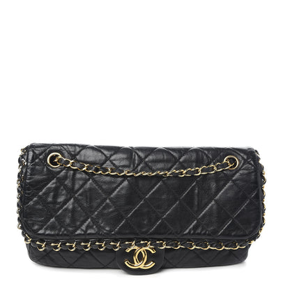 Chanel Calfskin Quilted Medium Chain Me Flap Black 1 of 11