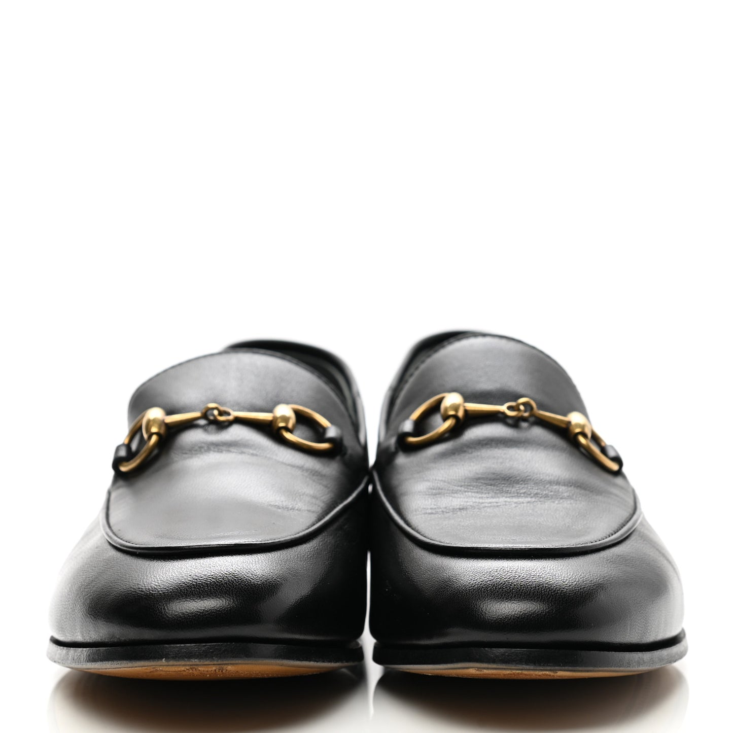 Lambskin Womens Brixton Horsebit Loafers 37 Black