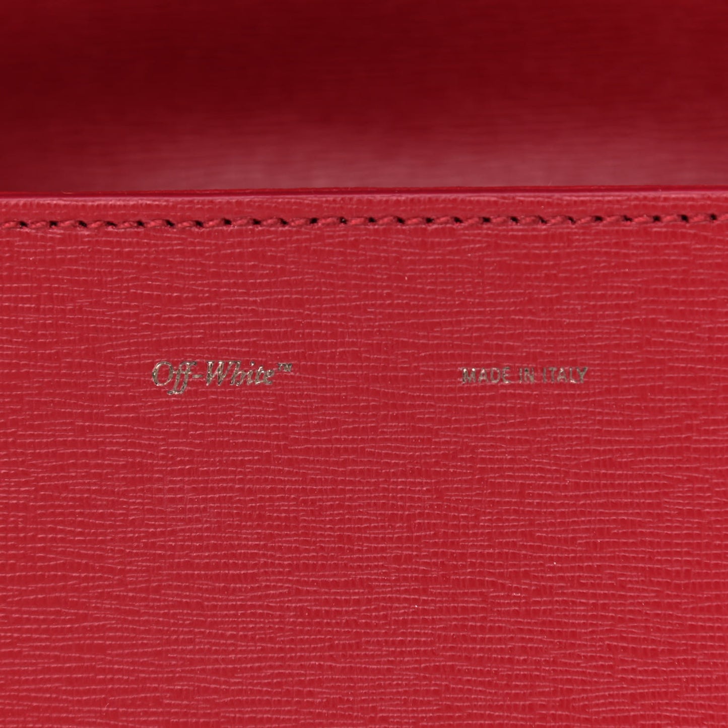 Saffiano Binder Clip Flap Shoulder Bag Red