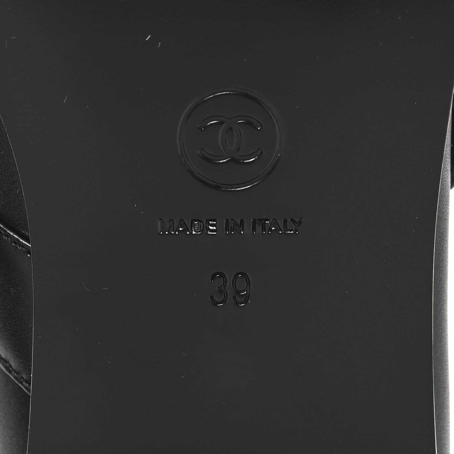 Chanel Calfskin Patent Mary Janes Flats 39 Black 8 of 9