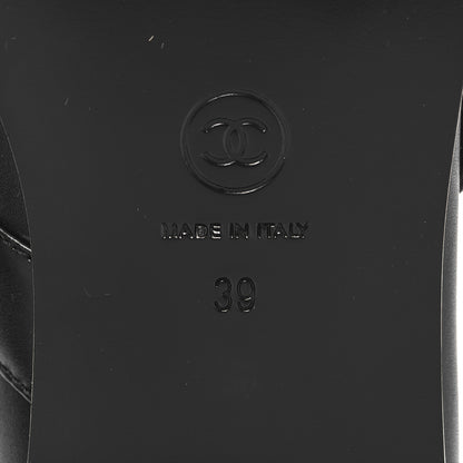 Chanel Calfskin Patent Mary Janes Flats 39 Black 8 of 9