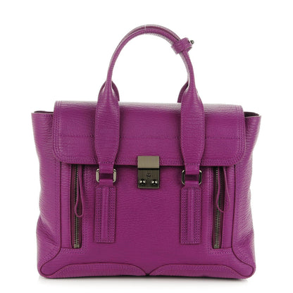 3.1 Phillip Lim 3.1 Textured Calfskin Medium Pashli Satchel Orchid 1 of 8
