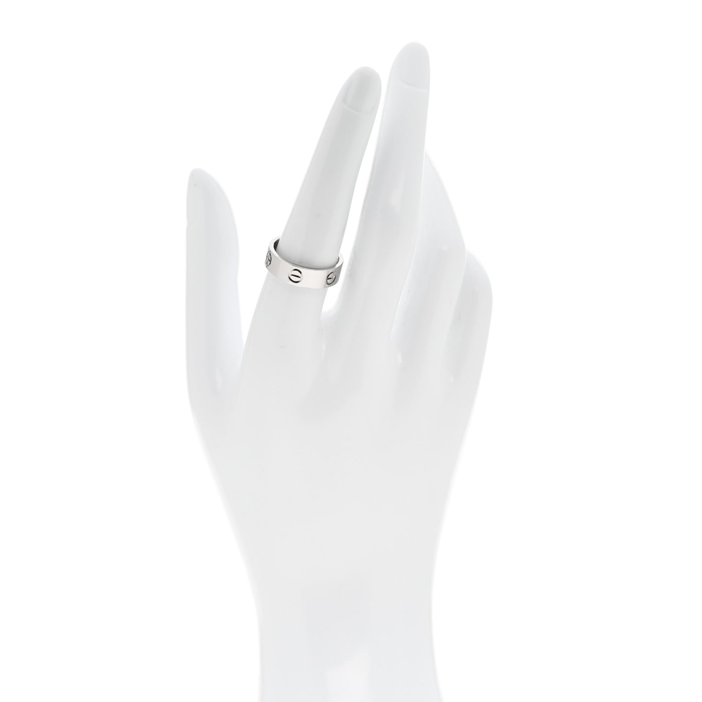 18K White Gold 5.5mm LOVE Ring 55 7.25