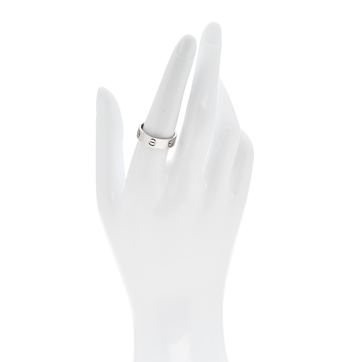 Cartier 18K White Gold 5.5mm LOVE Ring 55 7.25 2 of 4