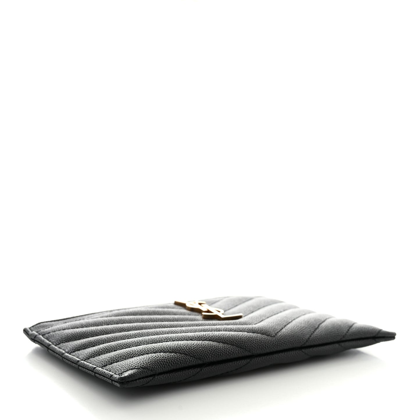 Grain De Poudre Chevron Monogram Bill Pouch Black