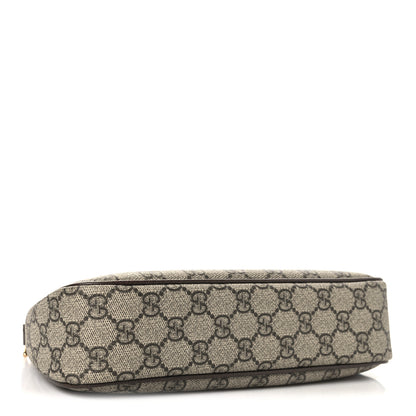 Gucci GG Supreme Monogram Textured Dollar Calfskin Web Small Ophidia GG Handbag Beige Ebony New Acero 4 of 11