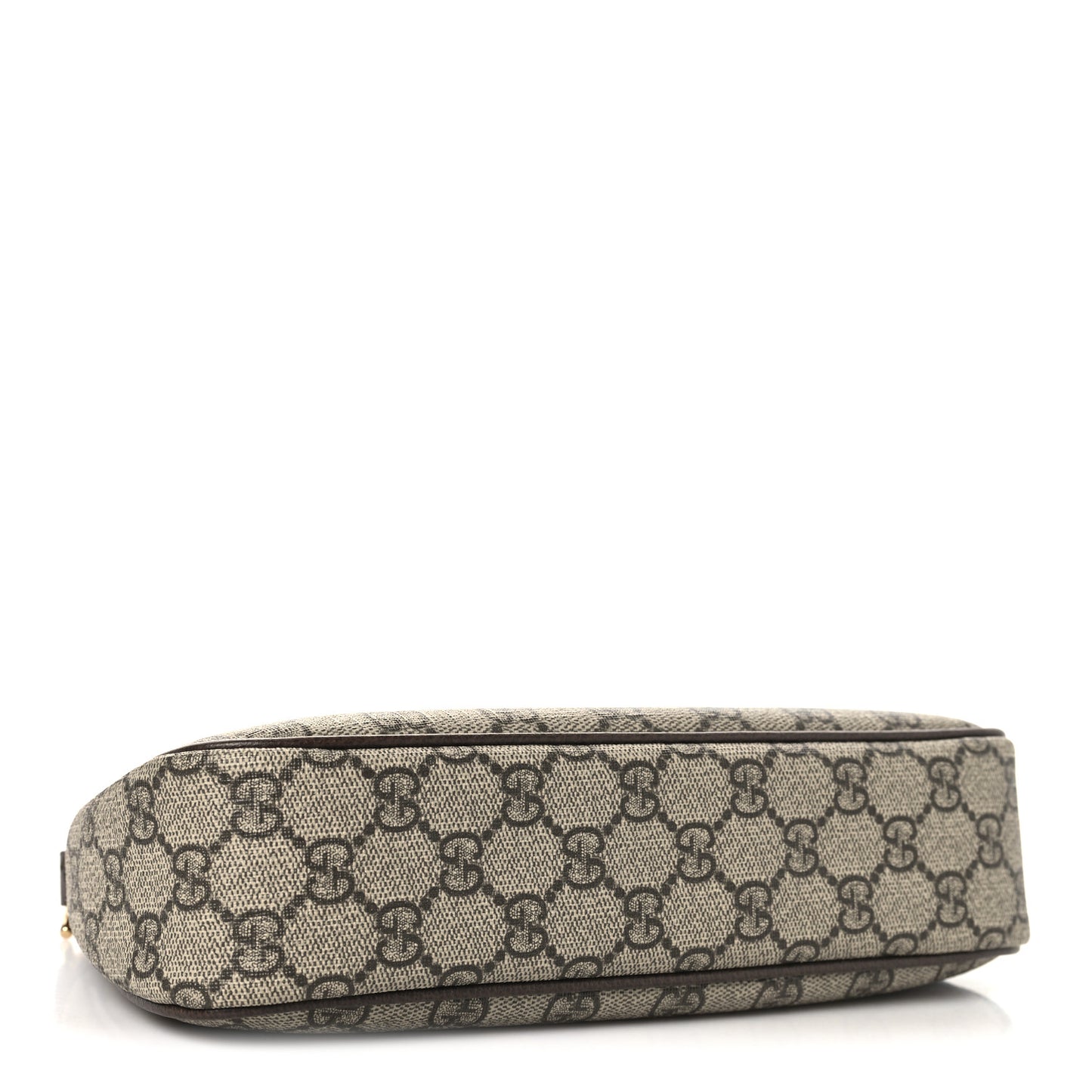 GG Supreme Monogram Textured Dollar Calfskin Web Small Ophidia GG Handbag Beige Ebony New Acero