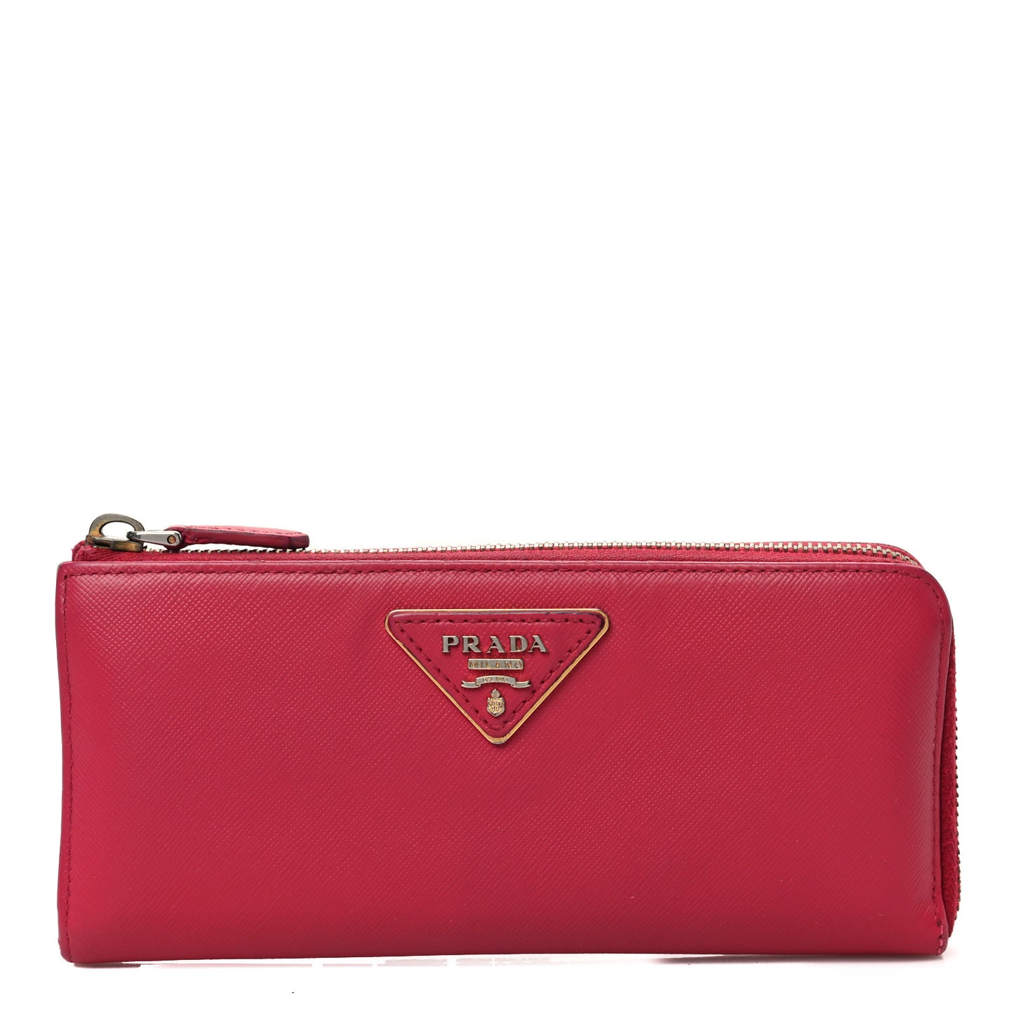 Saffiano Triangle Zip Around Wallet Peonia