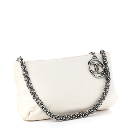 Chanel Lambskin Soft and Chain Pochette White 3 of 10