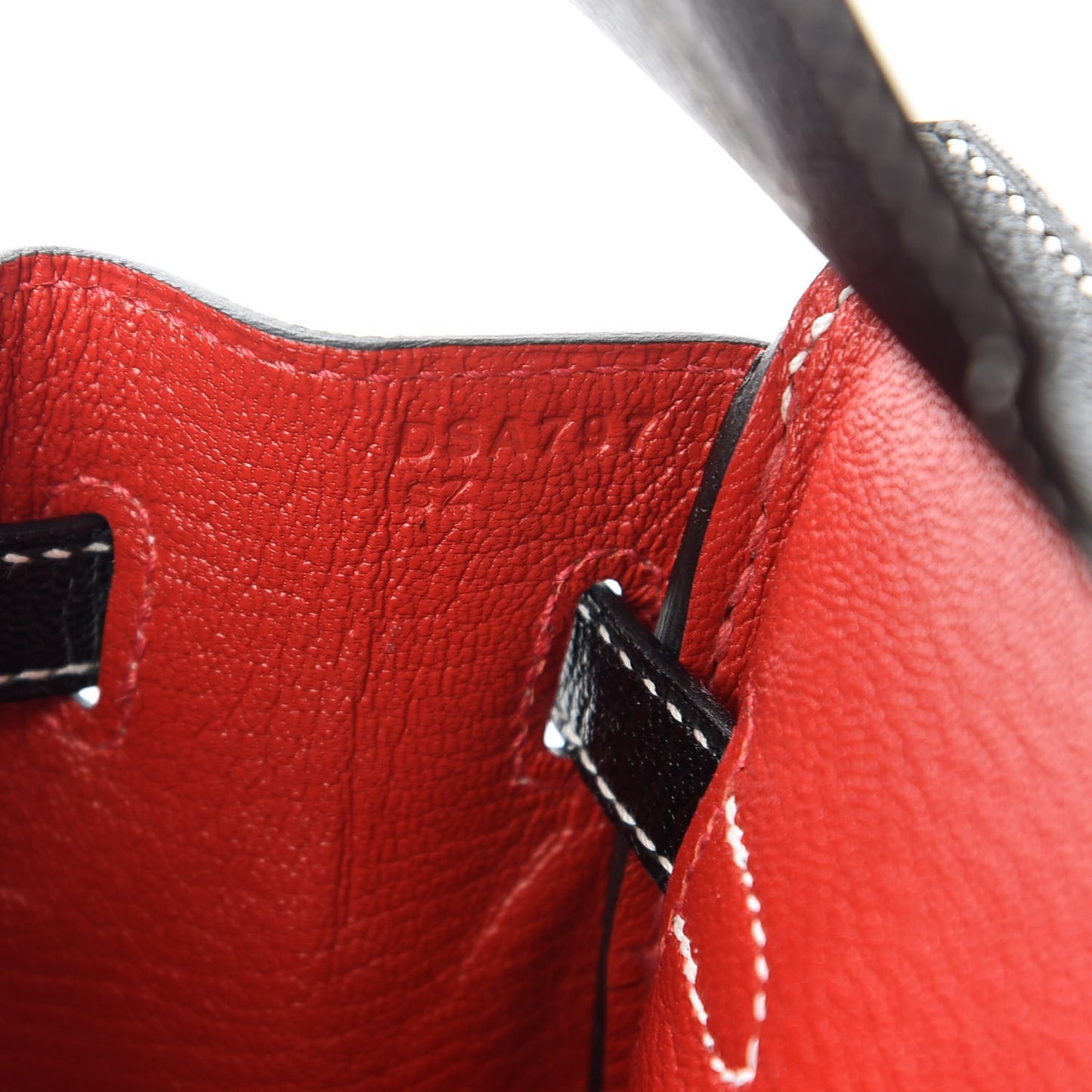 Chevre Mysore Horseshoe Birkin 25 Black Rouge Casaque
