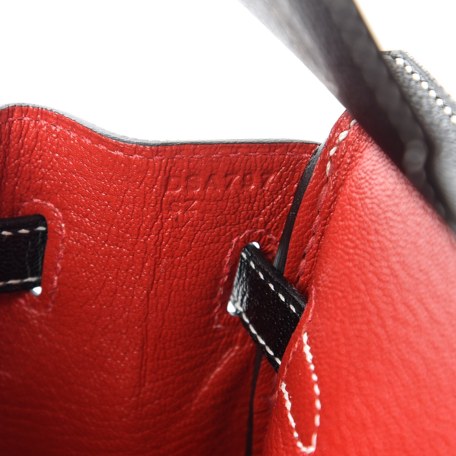 Hermes Chevre Mysore Horseshoe Birkin 25 Black Rouge Casaque 9 of 10