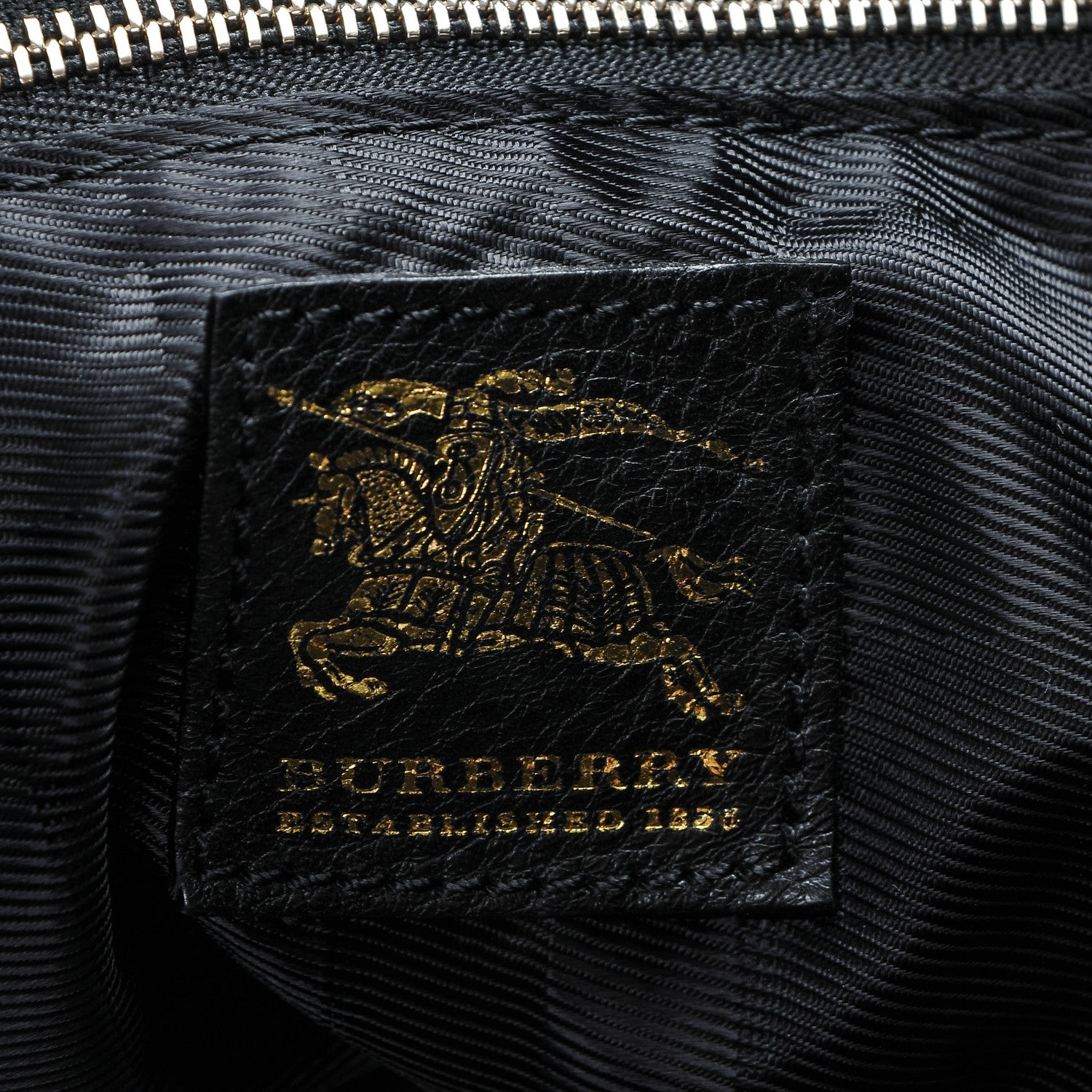 Burberry Canvas House Check Woven Tote Black 6 of 7