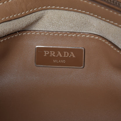 Prada City Calf Hand Stitched Medium Galleria Double Zip Tote Caramel 7 of 8