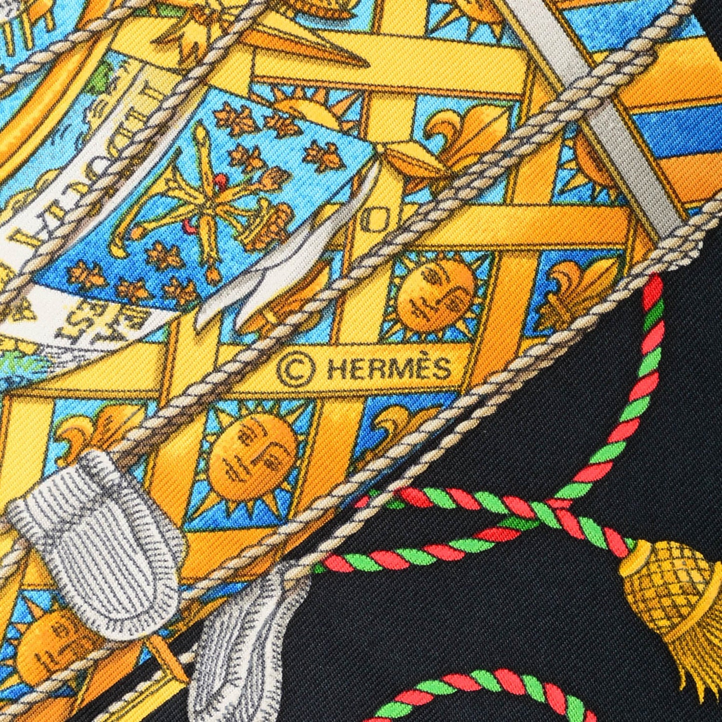 Silk Les Tambours Scarf 90