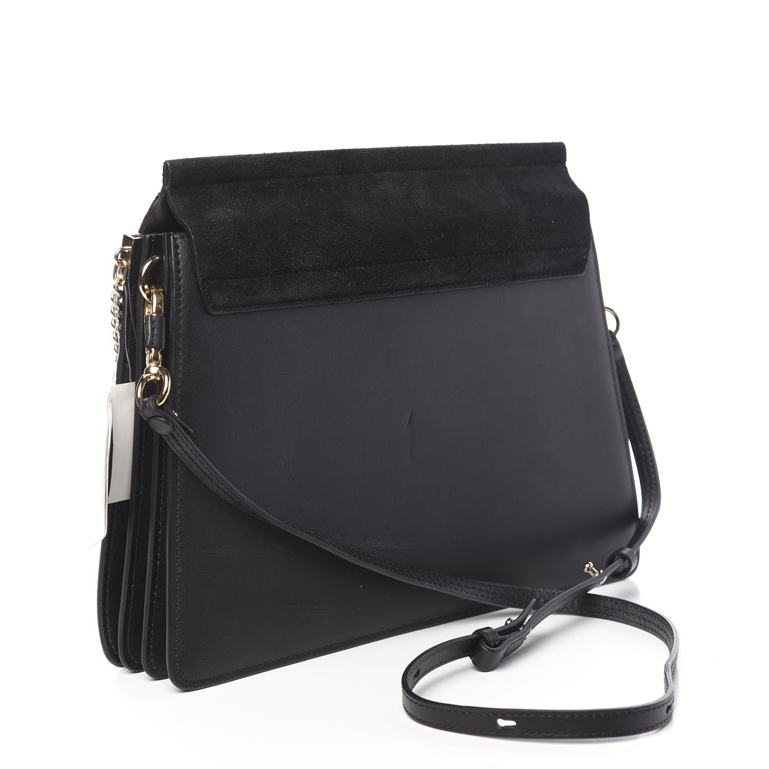Chloe Suede Calfskin Medium Faye Shoulder Bag Black 3 of 15