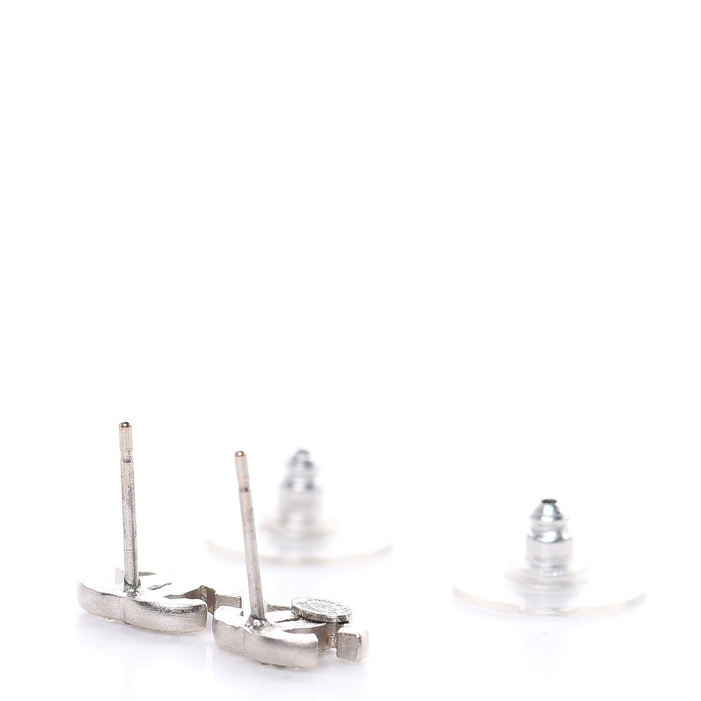 Crystal Mini Timeless CC Earrings Silver